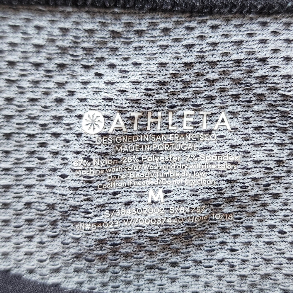 Athleta Speedlight Speckle Women's Medium Ruched Activewear Top - Picture 3 of 5